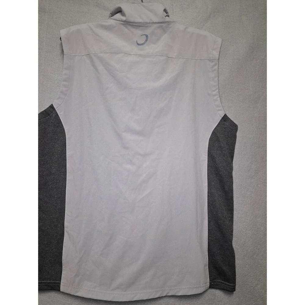Zero Restriction Mens Grey Full Zip Golf Vest Performance Sleeveless Jacket M - Picture 2 of 5